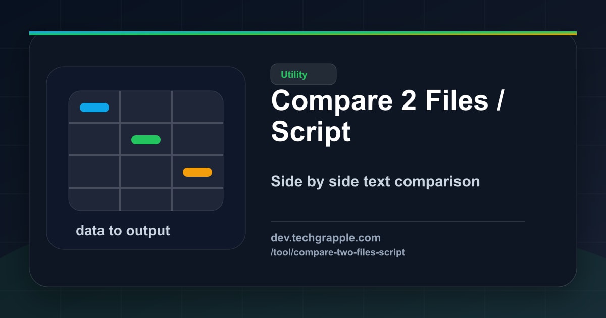 Compare 2 Files or Scripts – Side by Side Text, Code and File ...