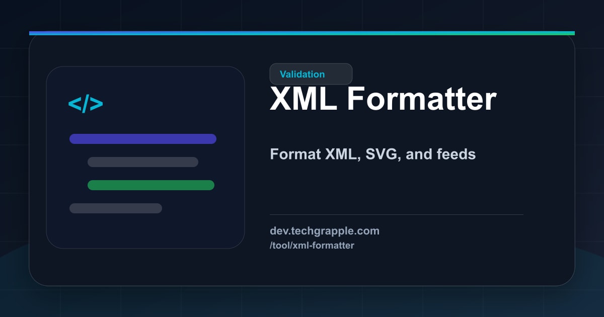 XML Formatter – Beautify XML, SVG and Feed Markup Online
